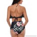 Zamtapary Women Two Piece Swimsuits Bikini Set Ruffle Backless Bathing Suits Black B07PJNRJFY